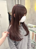 ローウェ 渋谷(Louwe) ブリーチなしピンクブラウン 【ayami】