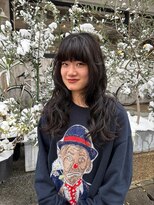 ヘアーアートシフォン 川口東口店(hair art chiffon)&nbsp;ダークパープル/デジタルパーマ/ミディアムレイヤーカット