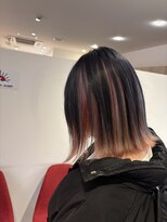 アズールサン 草加西口店(azule-sun) インナーカラー,ミルキーピンク,ネイビーブルー【草加】