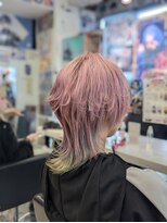 トーキョー オタクヘアー(TOKYO OTAKU HAIR) あんスタ 姫宮桃李/ウルフカット/ピンク/黄緑/再現カラー/