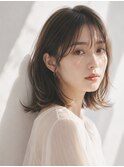 【抜け感ロブ】鎖骨外ハネ×シースルーフェミニン