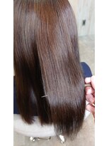 ジーナ 福岡天神(Zina)&nbsp;小顔セミウェットウェーブ×ハイライトカラー/オリーブカラー