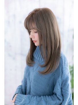 ミック ヘアアンドビューティー 大山店(miq Hair&Beauty) シースルーバングで目力UP*メルティカラー透け感ロングb