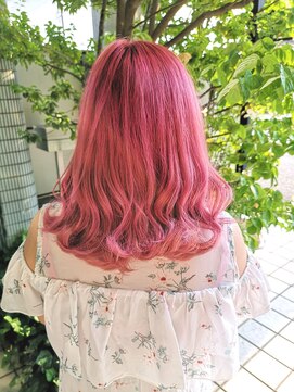 ジュンク(JUNQUE) 大人かわいいセミロング(ピンクカラー)