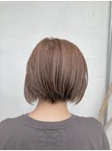 ショートボブ ピンクラベンダー ハイライト