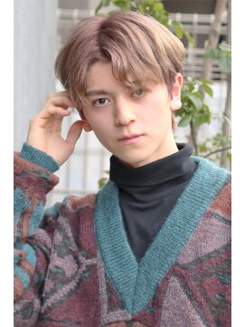 ノイセル(Noisyle) 韓流ハイトーンラベンダーベージュカラーセンターパート