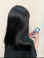 シェール(cher)&nbsp;黒髪＆切りっぱなしミディ【cher西宮北口：MAYA】