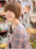 大人かわいい艶髪前下がりレディースショートc5川口20代30代40代