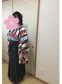 卒業式/袴/ハーフアップ