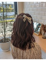 オレンジハウス&nbsp;ピンクブラウン重めミディ