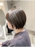 〈宮本〉軽め丸みショート×アッシュグレー