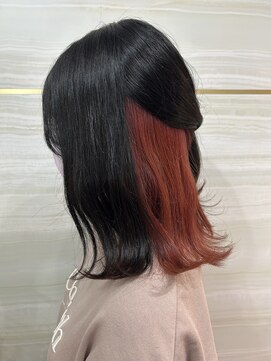 エルバイラビス 大宮(elu by lovis) 【SYUYA】チェリーピンク/インナーカラー/ブリーチカラー