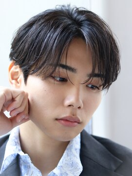 オーシャントーキョー サニー 原宿(OCEAN TOKYO Sunny) センターパートニュアンスパーマ韓国ビジネスヘアマッシュパーマ