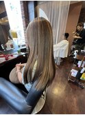 白髪ぼかし ロング矯正毛