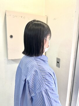 キャンバス バイ ネオリーブ 横浜西口(Canvas by neo.) 切りっぱなしボブ　ぱつっとボブ