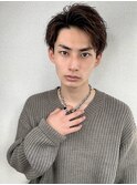 ツイストスパイラルパーマツーブロックマッシュメンズマッシュ