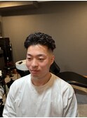 極道パーマ×スキンフェード