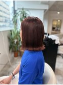 20代30代40代◎似合わせカット大人のツヤ髪ボブチェリーブラウン
