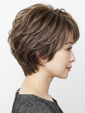 ハピネス クローバー 八木店(Happiness CLOVER) マッシュショート 白髪ぼかし 30代40代 アッシュグレー 八木