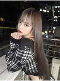 髪質改善トリートメント × シールエクステ 艶髪 前髪カット