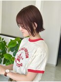 【ブリーチなしカラー】アプリコットレッド