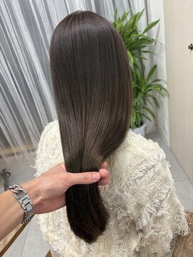 シエル バイ ケンジ 登戸 生田(CIEL by KENJE) オリーブグレージュ/大人カラー/暗髪カラーロングヘア