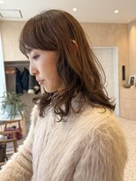 オン キャナルシティ博多前店(on)&nbsp;【晴音】大人ハイライト/くせ毛/ミディアム/30代