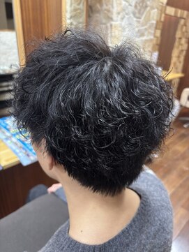 オートクチュール ランコントレ 七条店(Haute Couture Rencontrer) 刈り上げなしマッシュ×シャドウパーマ