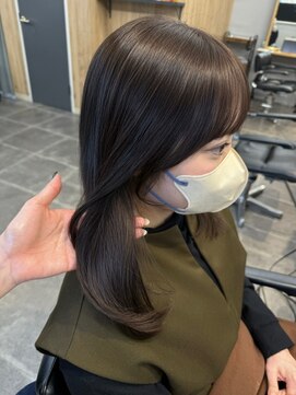 カノエ(canoe) ダークアッシュ顔周りレイヤー20代～50代【西新大濠荒戸】