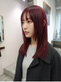 姫カットレイヤーロングミディアムハッシュカット前髪あり