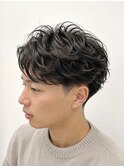 大人メンズ必見!刈り上げセンターパート/フェザーパーマ