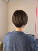 ショートハンサムショートマッシュショートグレージュ透明感ヘア
