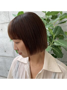 メーヴェ(Mowen) mowen 南堀江　ストレート×切りっぱなしボブ×ショートカット