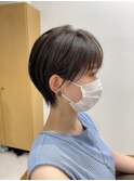 ボブカーキグレージュマッシュショート大人かわいい