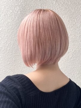 ブロッサム 朝霞台店(Blossom) ペールピンク　ブリーチ2回（追いブリーチ込）＋オンカラー