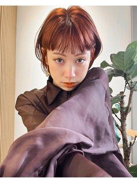 ロンドプロフィール 浦和(Lond profil) 中川陽南子【顔まわり前髪オレンジピンクブラウン】