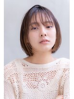 メーヴェ(Mowen)&nbsp;mowen 南堀江　ボブ×ココアベージュ×艶髪×シースルーバング