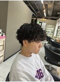 波巻きスパイラルパーマ　波巻きパーマ　メンズパーマ