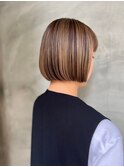 丸みボブ/ハイライト