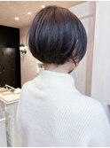 福山人気刈り上げ丸みショートボブカシスラベンダー大人20代30代
