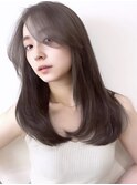 Cote 美髪/ダークアッシュ/セミディ/前髪カット/ストレート