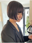 大人可愛い/ミニボブ/切りっぱなしボブ/ショートボブ/大人ボブ