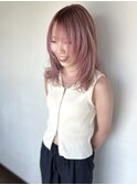 ハイトーンピンクとふんわりレイヤーカット【大分/ケセラ】