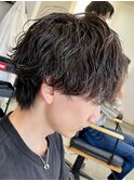 波巻きパーマメンズパーマメンズヘアツーブロックツイストパーマ