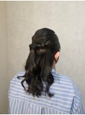 潤う黒髪ケアパーマ×ハーフアップヘアアレンジ #3