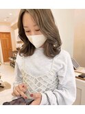 大人可愛い小顔くびれ巻き×透明感シルキーベージュカラー