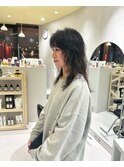 セミロングレイヤーパーマ