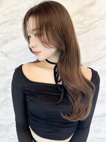 ロンド ロワール 門前仲町(Lond Loire)&nbsp;くびれヘアハイライトカラーアプリコットオレンジ門前仲町0619