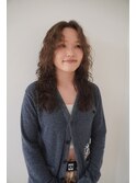 乾かすだけでキマる髪ウェーブパーマロングヘア