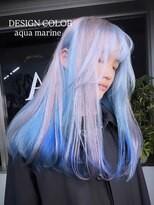 イエナ 渋谷(IENA)&nbsp;デザインカラーケアブリーチダブルカラー水色カラーペールブルー